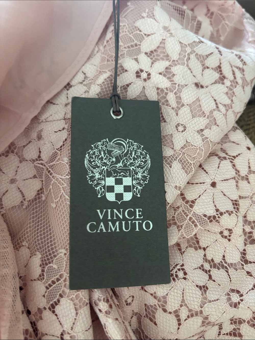 Vince Camuto Blush Pink Floral Lace Halter Midi Dress - Picture 10 of 11